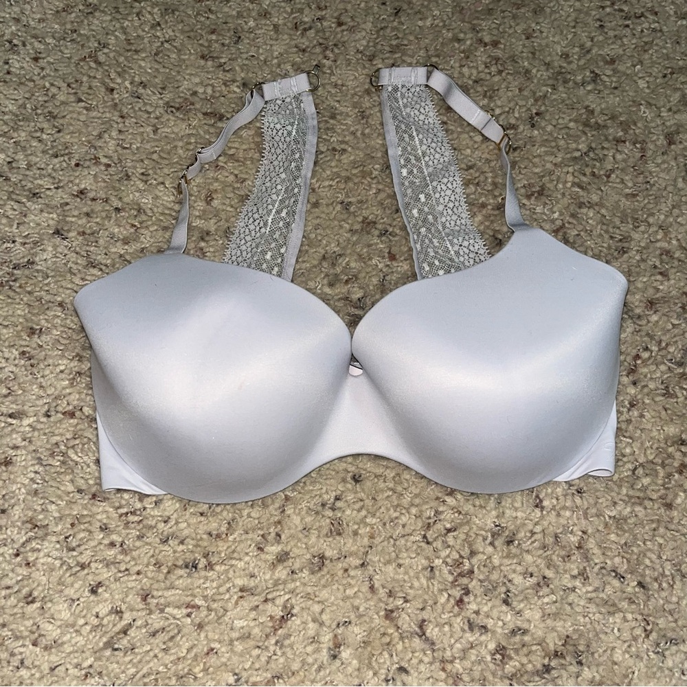 VICTORIA SECRET DEMI LINED J-HOOK UNDERWIRE BRA / TAUPE / 34DD